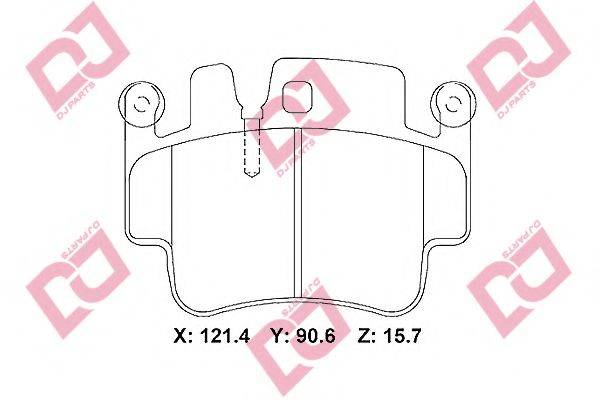 DJ PARTS BP2266 Комплект гальмівних колодок, дискове гальмо