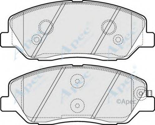 APEC BRAKING PAD1564 Комплект гальмівних колодок, дискове гальмо