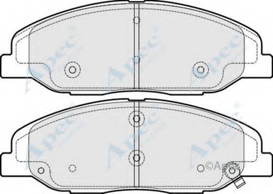 APEC BRAKING PAD1633 Комплект гальмівних колодок, дискове гальмо