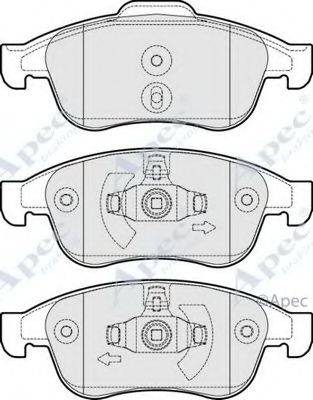 APEC BRAKING PAD1669 Комплект гальмівних колодок, дискове гальмо