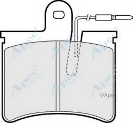 APEC BRAKING PAD374 Комплект гальмівних колодок, дискове гальмо