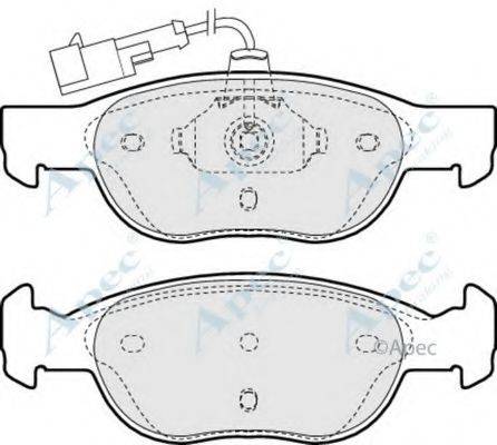 APEC BRAKING PAD895 Комплект гальмівних колодок, дискове гальмо