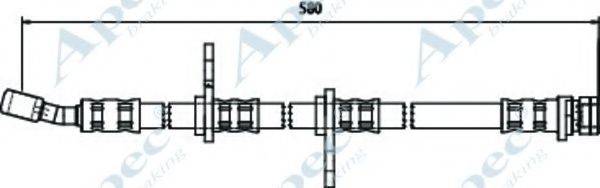 APEC BRAKING HOS3339 Гальмівний шланг