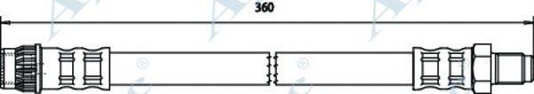 APEC BRAKING HOS3744 Гальмівний шланг