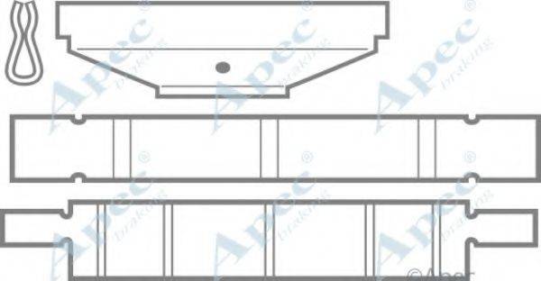 APEC BRAKING KIT212 Комплектуючі, гальмівні колодки