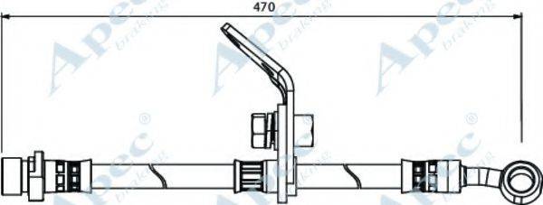 APEC BRAKING HOS3980 Гальмівний шланг