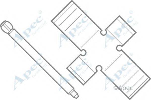 APEC BRAKING KIT424 Комплектуючі, гальмівні колодки