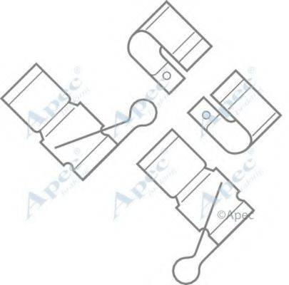 APEC BRAKING KIT570 Комплектуючі, гальмівні колодки