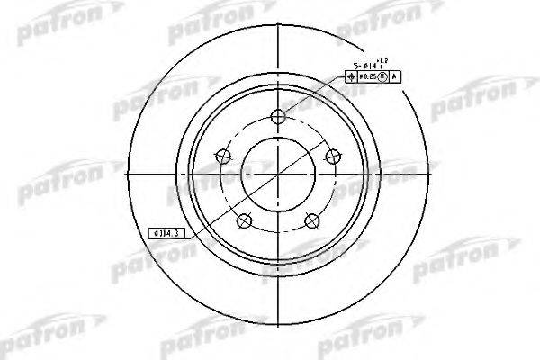 PATRON PBD5386 гальмівний диск