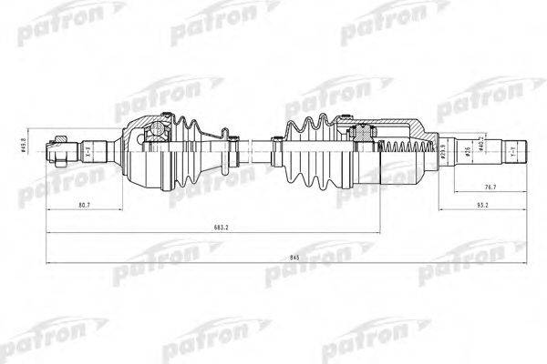 PATRON PDS0081 Приводний вал