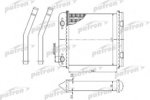 PATRON PRS2047 Теплообмінник, опалення салону