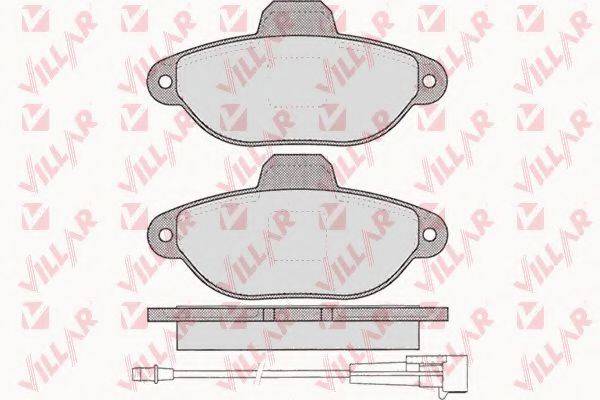 VILLAR 6260462 Комплект гальмівних колодок, дискове гальмо