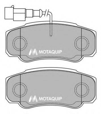 MOTAQUIP LVXL1436 Комплект гальмівних колодок, дискове гальмо