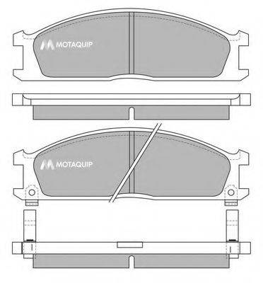 MOTAQUIP LVXL373 Комплект гальмівних колодок, дискове гальмо