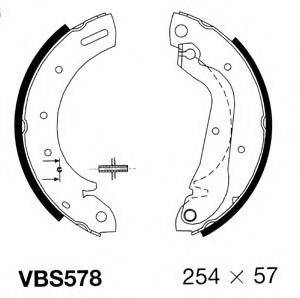 MOTAQUIP VBS578 Комплект гальмівних колодок