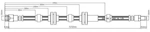 MOTAQUIP VBH1016 Гальмівний шланг