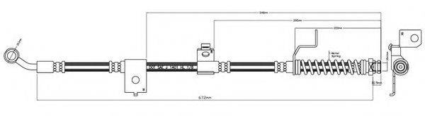 MOTAQUIP VBH1049 Гальмівний шланг