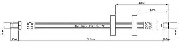 MOTAQUIP VBH487 Гальмівний шланг