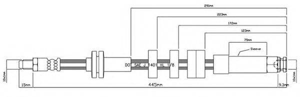 MOTAQUIP VBH986 Гальмівний шланг