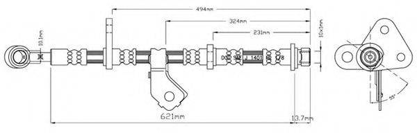 MOTAQUIP VBJ344 Гальмівний шланг