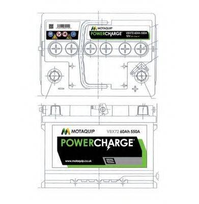 MOTAQUIP VBX72 Стартерна акумуляторна батарея