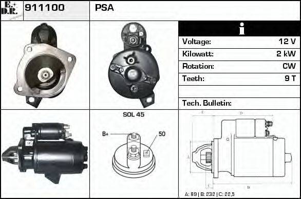 EDR 911100 Стартер