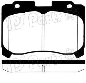 IPS PARTS IBD1296 Комплект гальмівних колодок, дискове гальмо