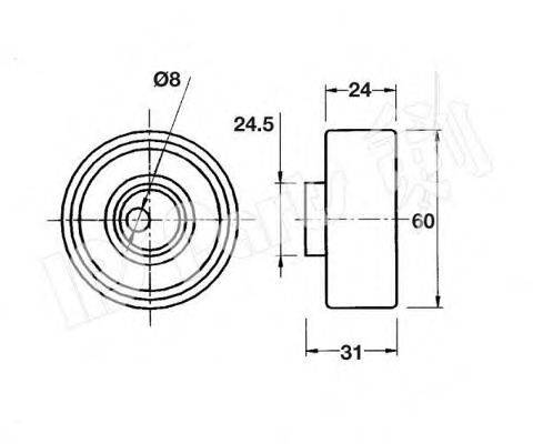 IPS PARTS ITB6107 Пристрій для натягу ременя, ремінь ГРМ