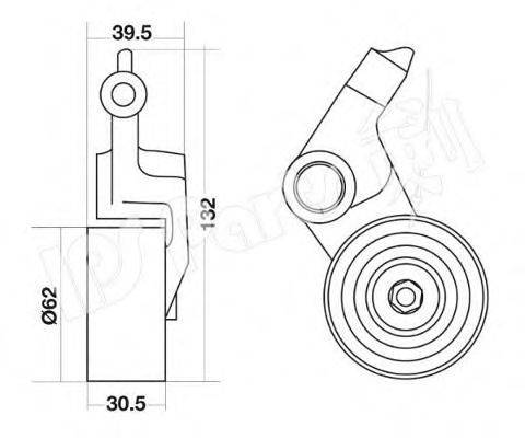 IPS PARTS ITB6242 Пристрій для натягу ременя, ремінь ГРМ