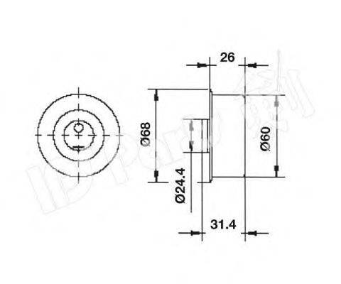 IPS PARTS ITB6344 Пристрій для натягу ременя, ремінь ГРМ