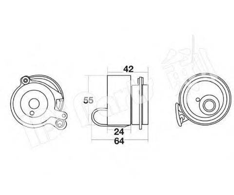 IPS PARTS ITB6423 Пристрій для натягу ременя, ремінь ГРМ