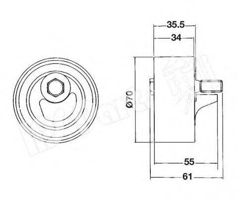 IPS PARTS ITB6700 Пристрій для натягу ременя, ремінь ГРМ