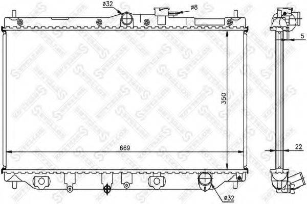 STELLOX 1025032SX Радіатор, охолодження двигуна