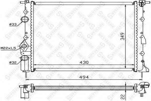 STELLOX 1025040SX Радіатор, охолодження двигуна