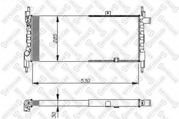 STELLOX 1025048SX Радіатор, охолодження двигуна