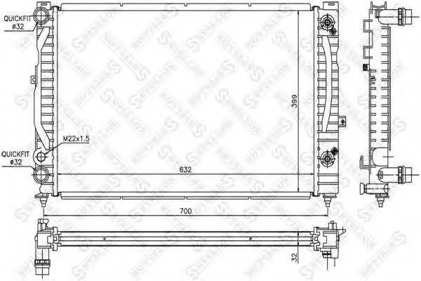 STELLOX 1025063SX Радіатор, охолодження двигуна