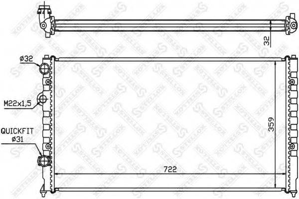 STELLOX 1025073SX Радіатор, охолодження двигуна