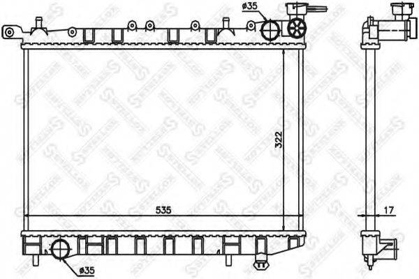 STELLOX 1025097SX Радіатор, охолодження двигуна