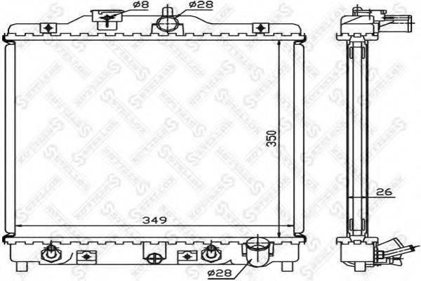 STELLOX 1025103SX Радіатор, охолодження двигуна