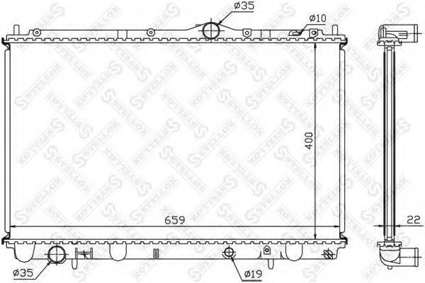 STELLOX 1025142SX Радіатор, охолодження двигуна