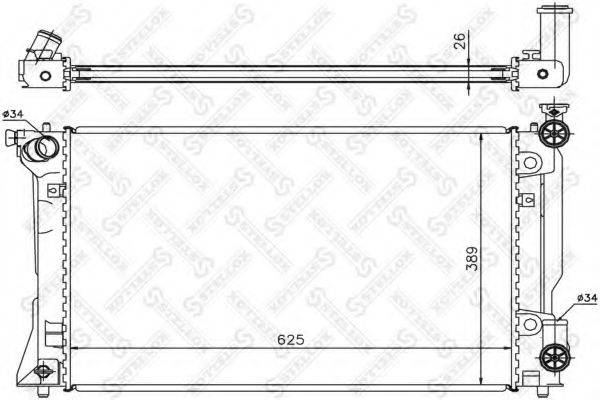 STELLOX 1025194SX Радіатор, охолодження двигуна