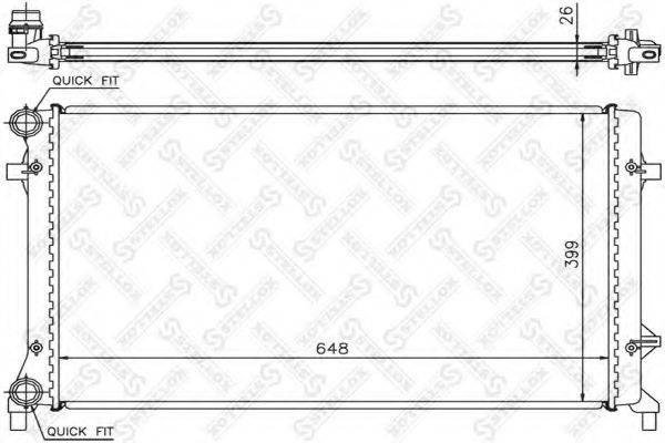 STELLOX 1025204SX Радіатор, охолодження двигуна