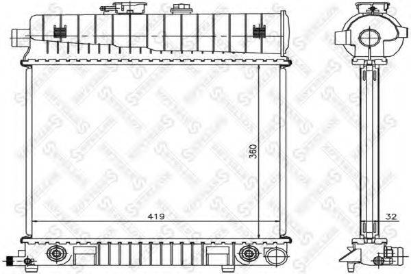 STELLOX 1025221SX Радіатор, охолодження двигуна