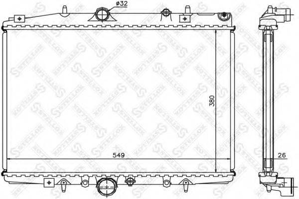 STELLOX 1025229SX Радіатор, охолодження двигуна