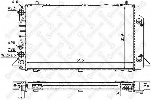 STELLOX 1025248SX Радіатор, охолодження двигуна