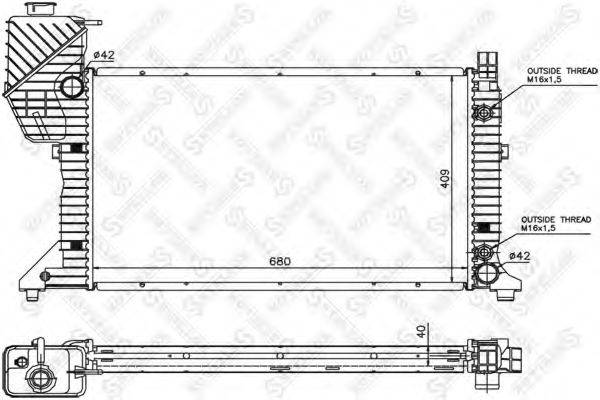 STELLOX 1025260SX Радіатор, охолодження двигуна