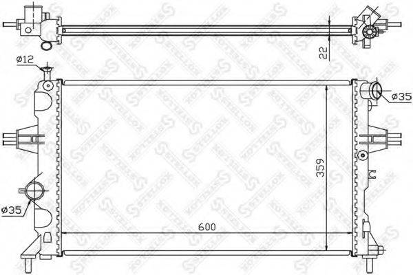 STELLOX 1025266SX Радіатор, охолодження двигуна