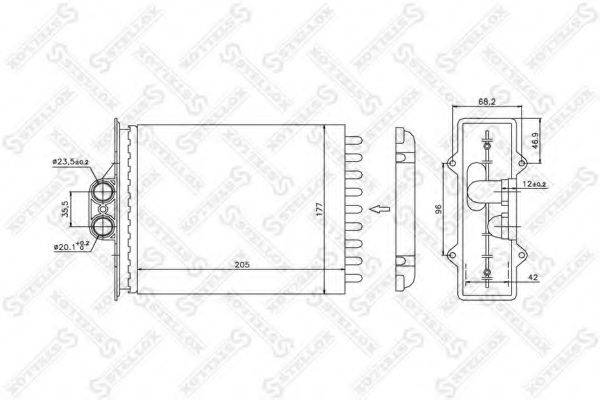 STELLOX 1035056SX Теплообмінник, опалення салону