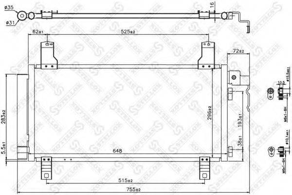 STELLOX 1045119SX Конденсатор, кондиціонер