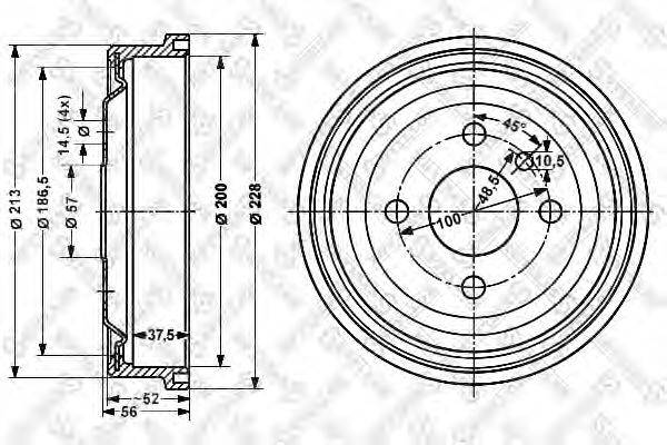 STELLOX 60253605SX Гальмівний барабан